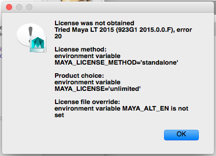 Maya LT 2015 license